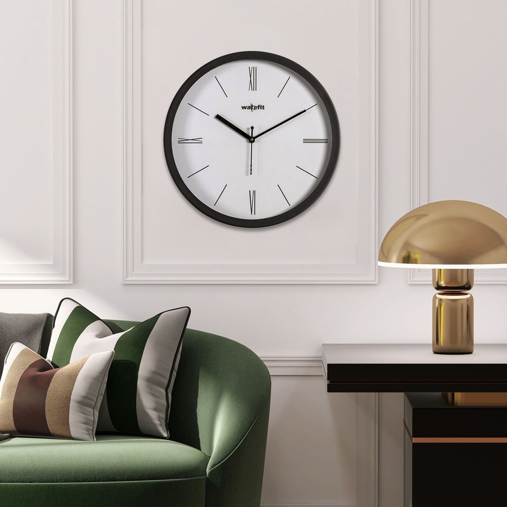 Plastic Analog Wall Clock Medium | 12 Inch | Laser Cut Abstract Home Decor & Gifting Option | For Living Room Study Bedroom & Office Decor | Chase Wall Clock
